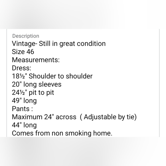 VTG Mens Kurta & Harem Pants Red Beige Traditional Set Size 46 - Picture 10 of 10